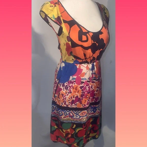 Moulinette Soeurs silk Dress Women Size 4 - Picture 5 of 8